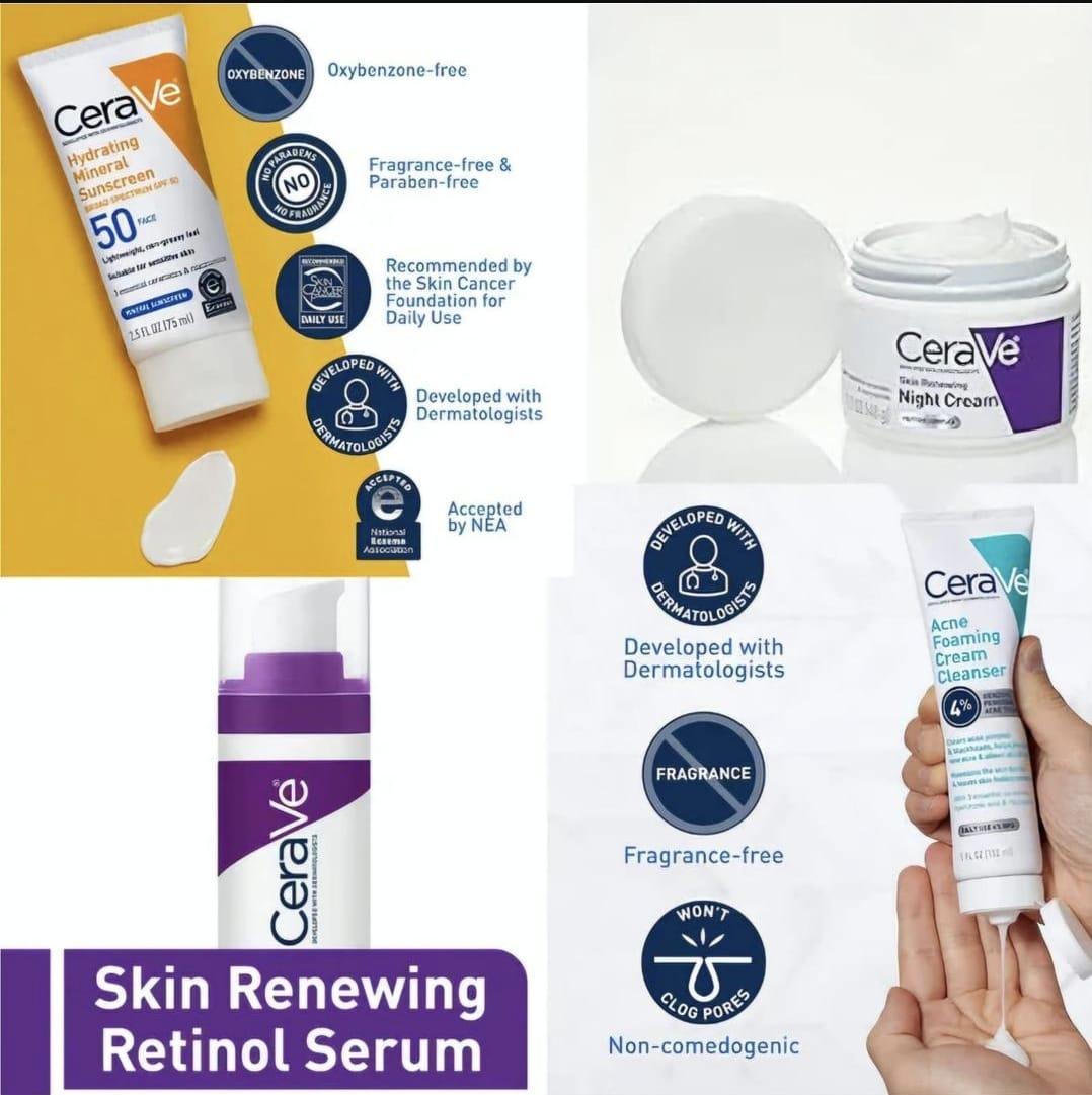 CeraVe 4 in 1 Skincare Bundle for Acne Prone Skin