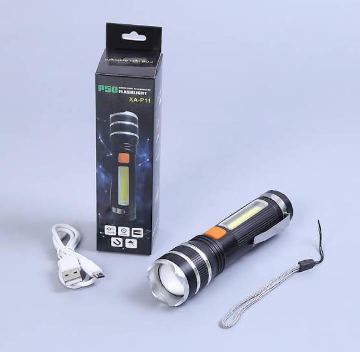 Rechargeable Aluminum Flashlight with Type-C Charging Port - Perfect for Camping, 1 Pc