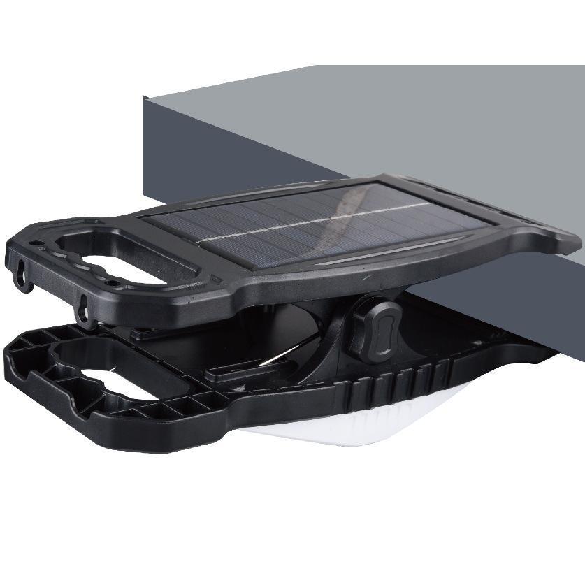 Solar Flame Light with Motion Sensor, Rechargeable, Black