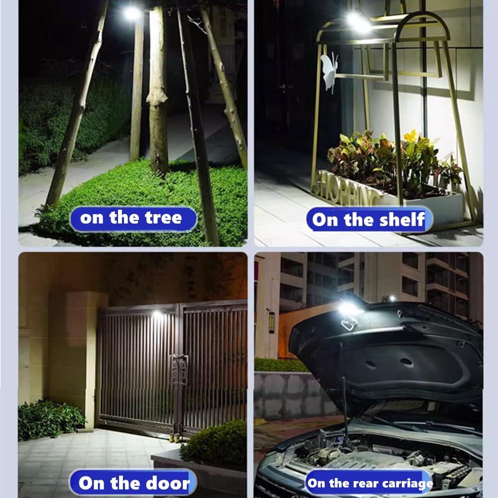Solar Flame Light with Motion Sensor, Rechargeable, Black
