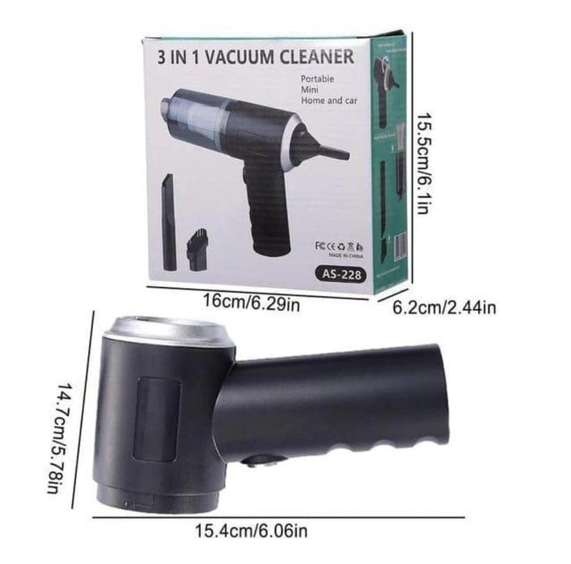 Portable Rechargeable Vacuum Cleaner Black