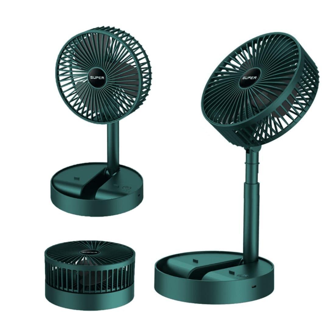 Rechargeable Fan - Green - 1 Pc