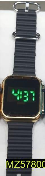 Men's Digital Watch Rubber Strap 35mm Round Display
