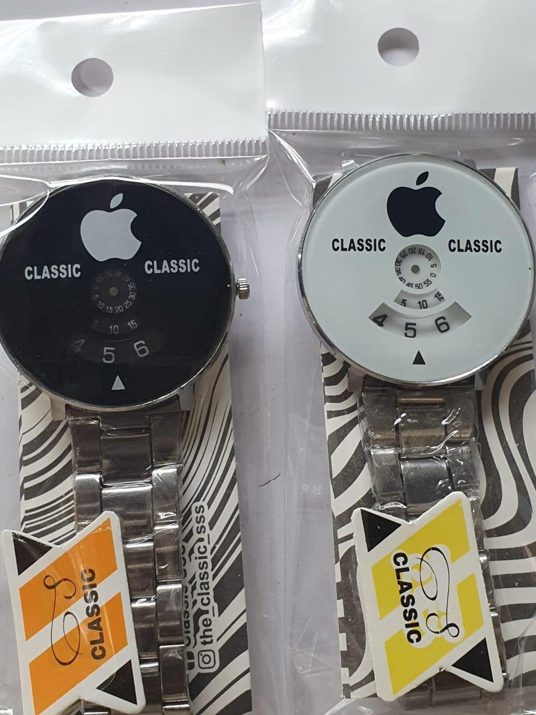 Men's Stainless Steel Apple Watch White Dial