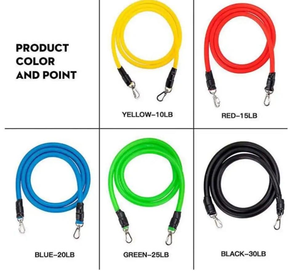 11-Piece Resistance Band Set for Home Gym Fitness Training