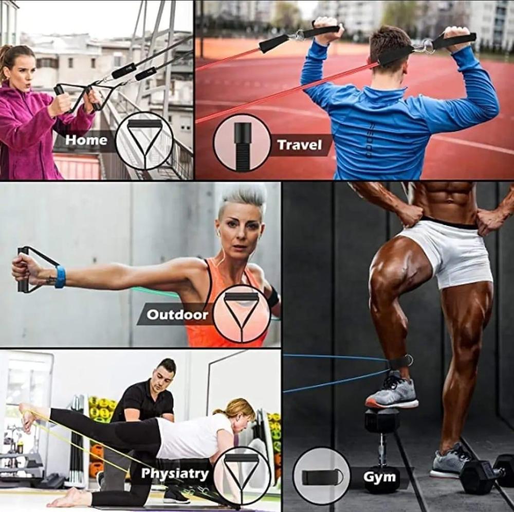 11-Piece Resistance Band Set for Home Gym Fitness Training