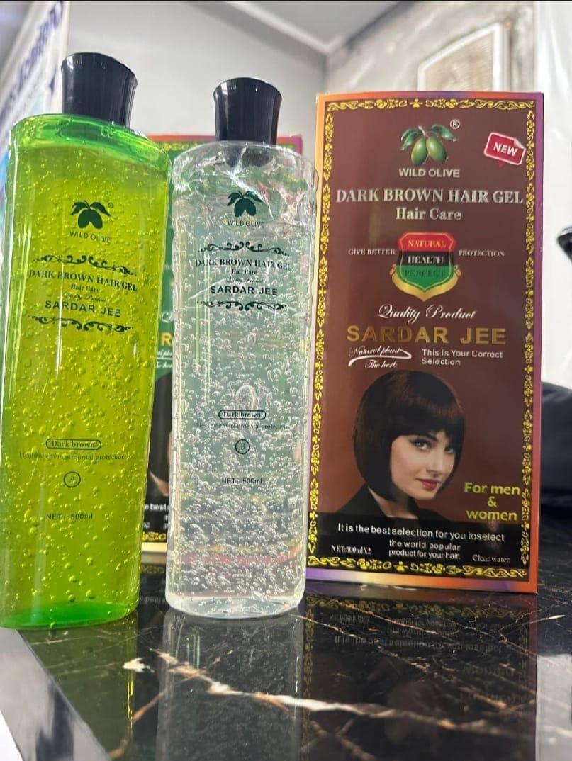 Sardar Jee Dark Brown Hair Color Shampoo/ Gel - 1000ml Pack