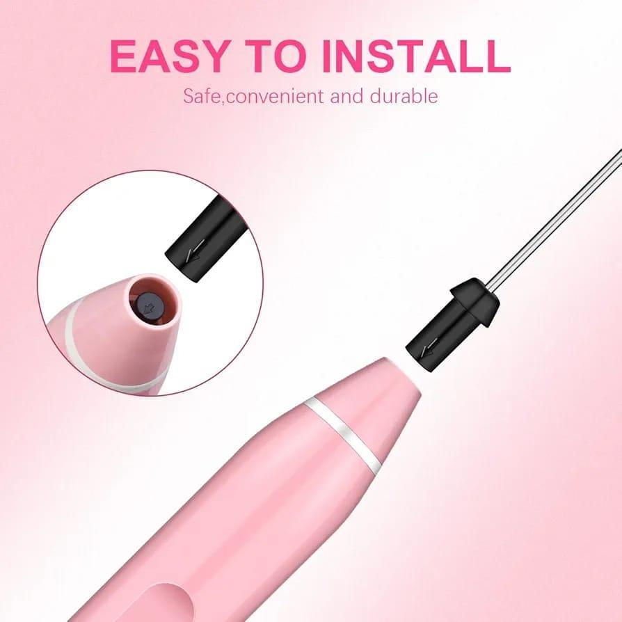 Compact Pink Coffee Beater - 1 Pc Durable Kitchen Essential