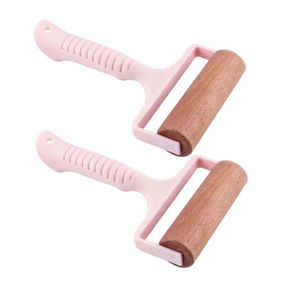 2 Pcs Wooden Rolling Pin Set – Hand Push Dough Rollers with Non-Stick Surface