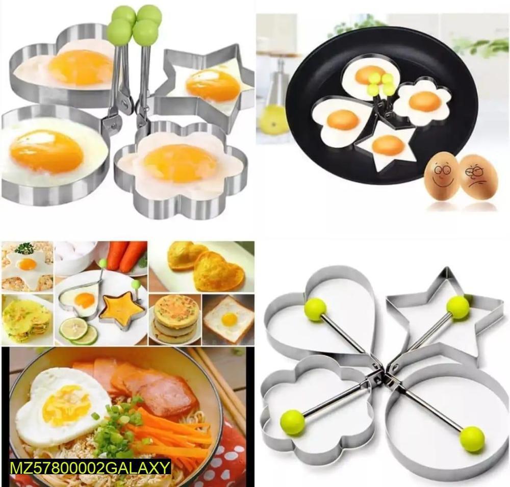 4 Pcs Shape Fried Egg Mold Ring Tools
