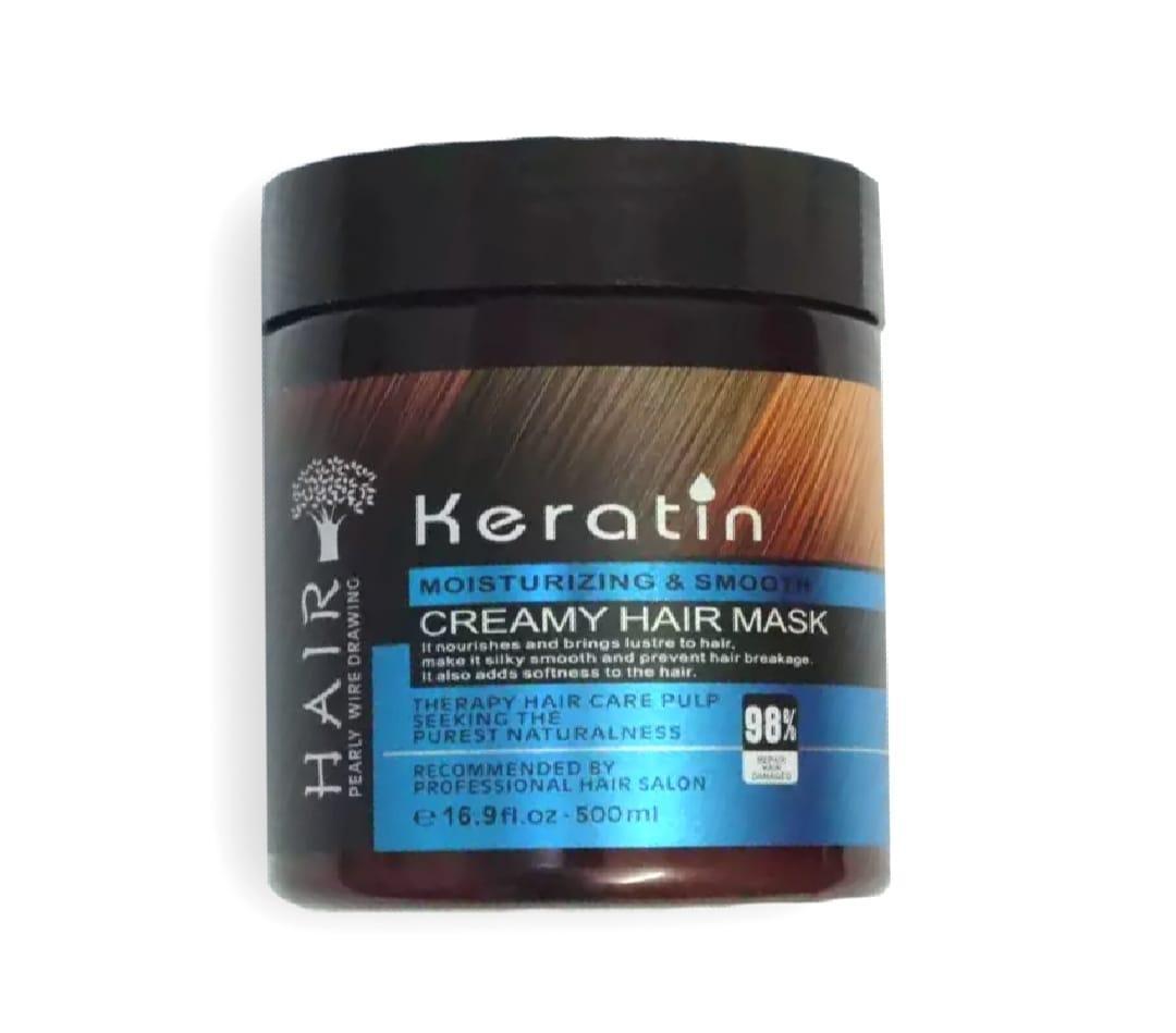  Keratin Straightening Smoothing Creamy Hair Mask Treatment , 500 Ml