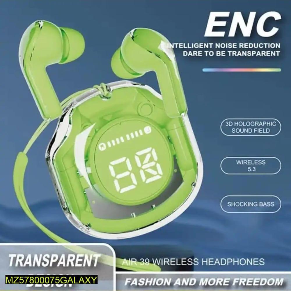 Transparent Bluetooth 5.3 Earbuds Fast Charging Rechargeable