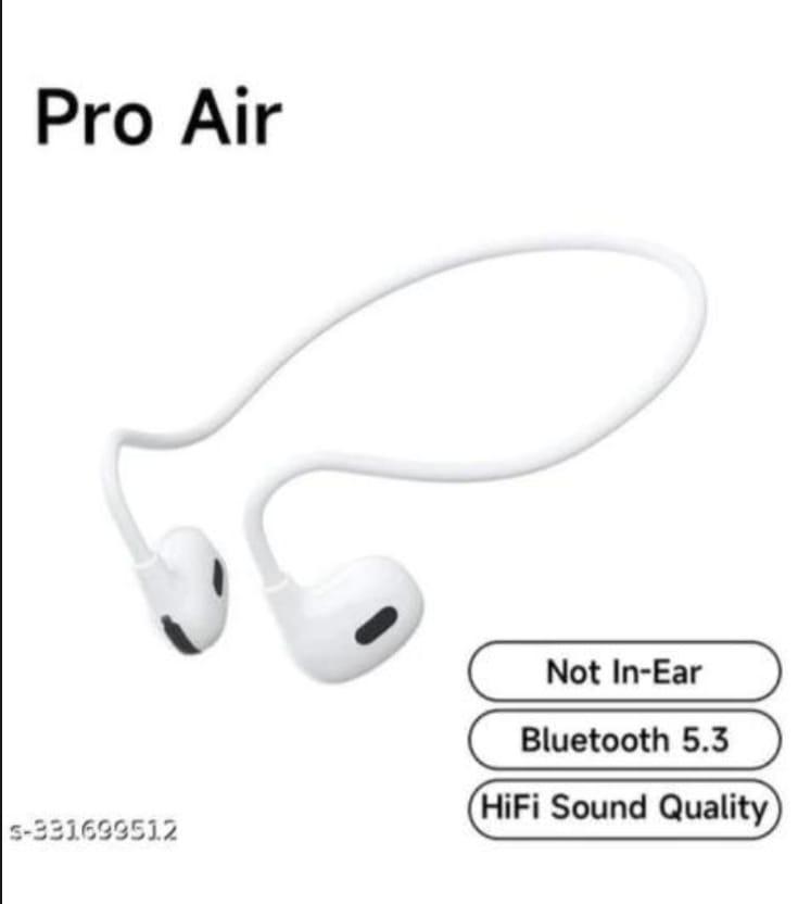 White Bluetooth 5.3 Handsfree with HiFi Sound Quality