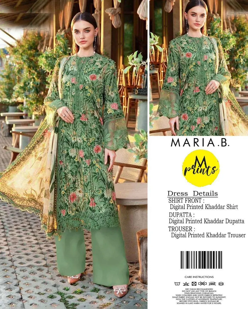 3 Pcs Women's Unstitched Digital Print Suit