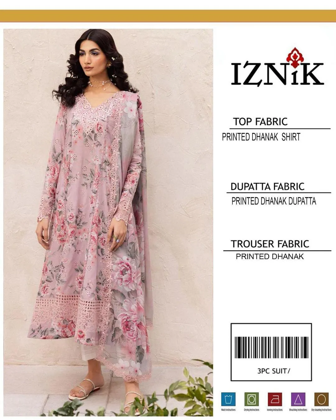 3 Pcs Women's Unstitched Printed Suit