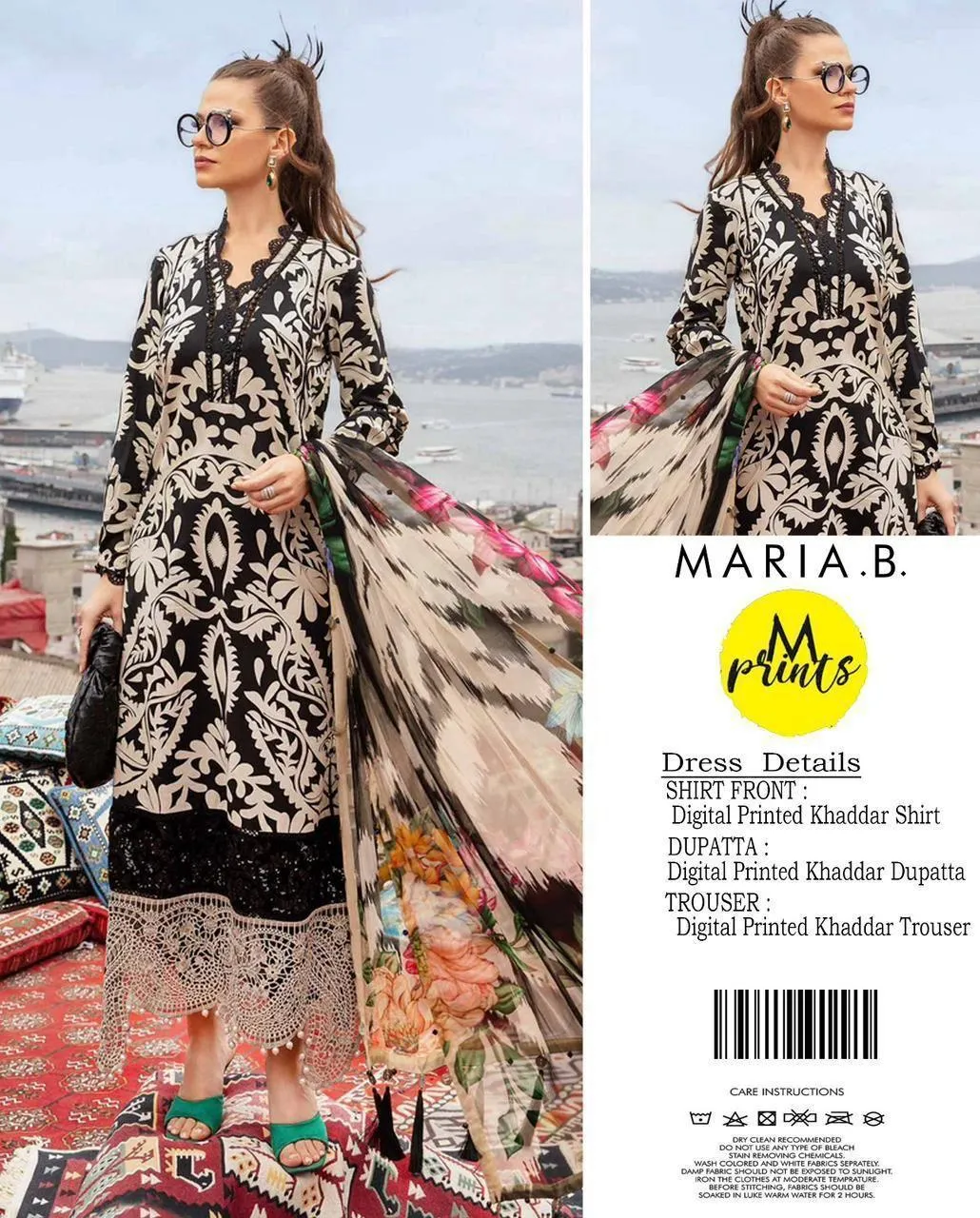 3 Pcs Women's Unstitched Printed Suit