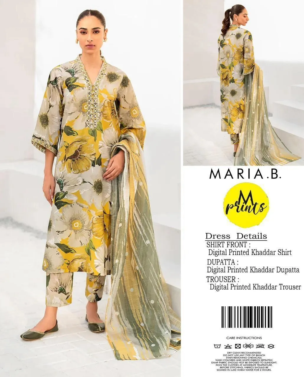 3 Pcs Women's Unstitched Printed Suit