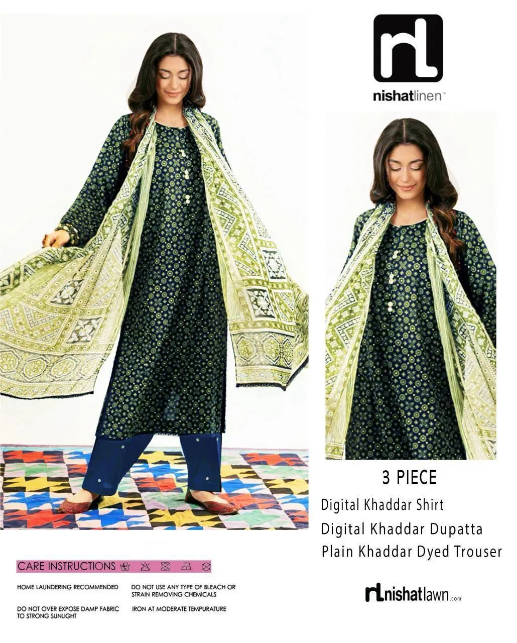3 Pcs Women's Unstitched Printed Suit