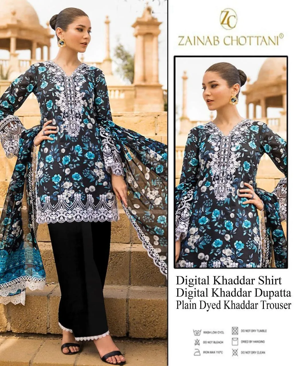 3 Pcs Women's Unstitched Printed Suit