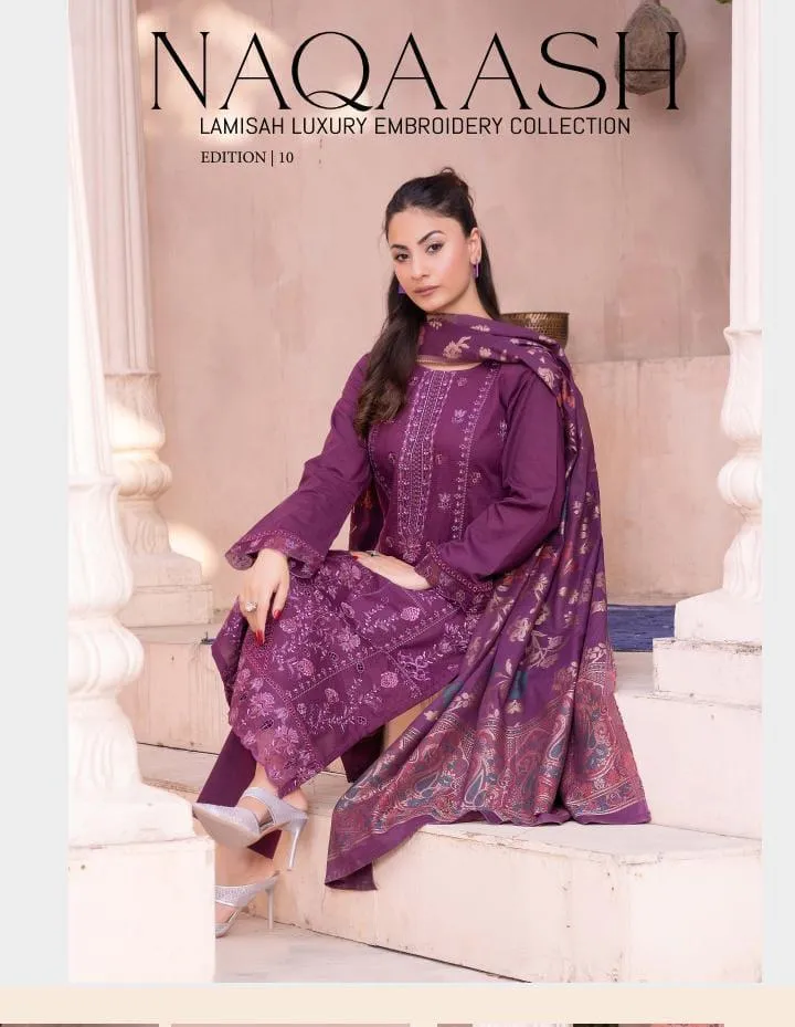 3 Pcs Women's Unstitched Chikankari Embroidered Suit