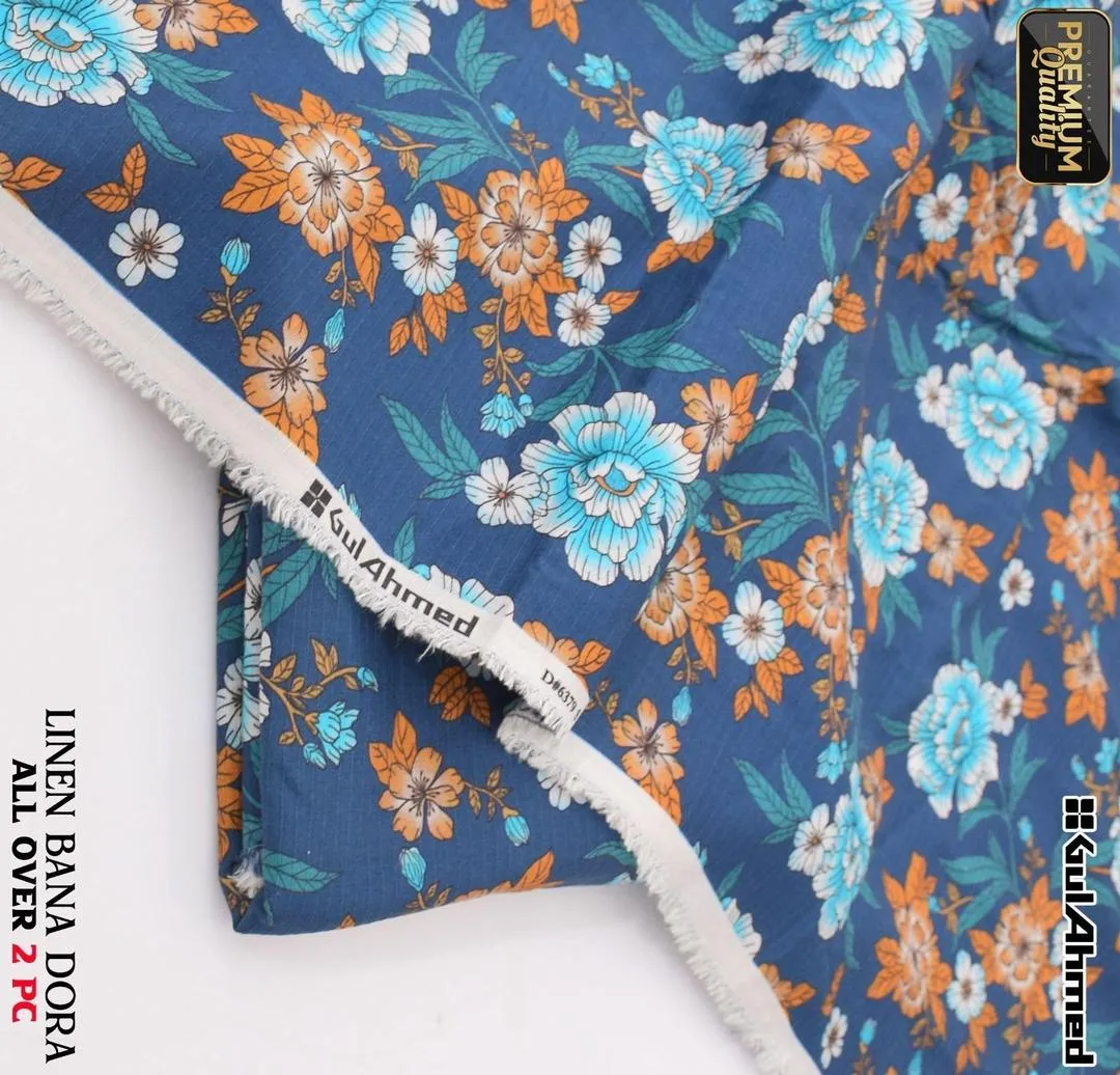 2 Pcs Women's Unstitched Printed Suit