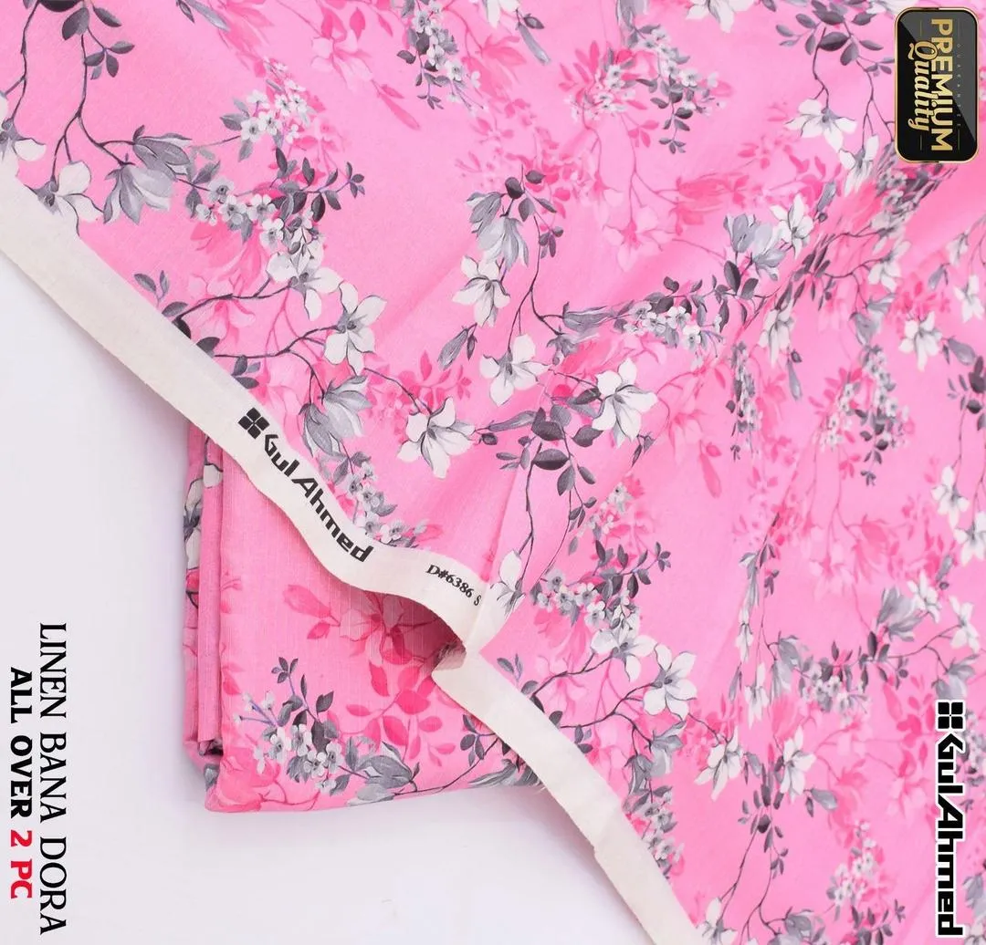 2 Pcs Women's Unstitched Printed Suit