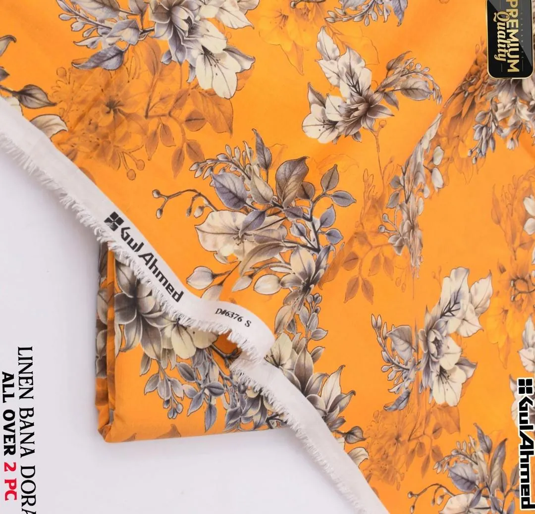 2 Pcs Women's Unstitched Printed Suit