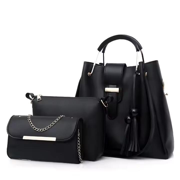Women's PU Leather Plain Hand Bag