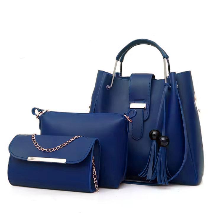 Women's PU Leather Plain Hand Bag