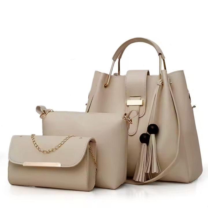 Women's PU Leather Plain Hand Bag