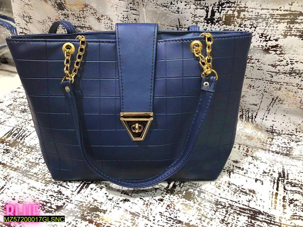 Women's PU Leather Texture Top Handle Shoulder Bag 