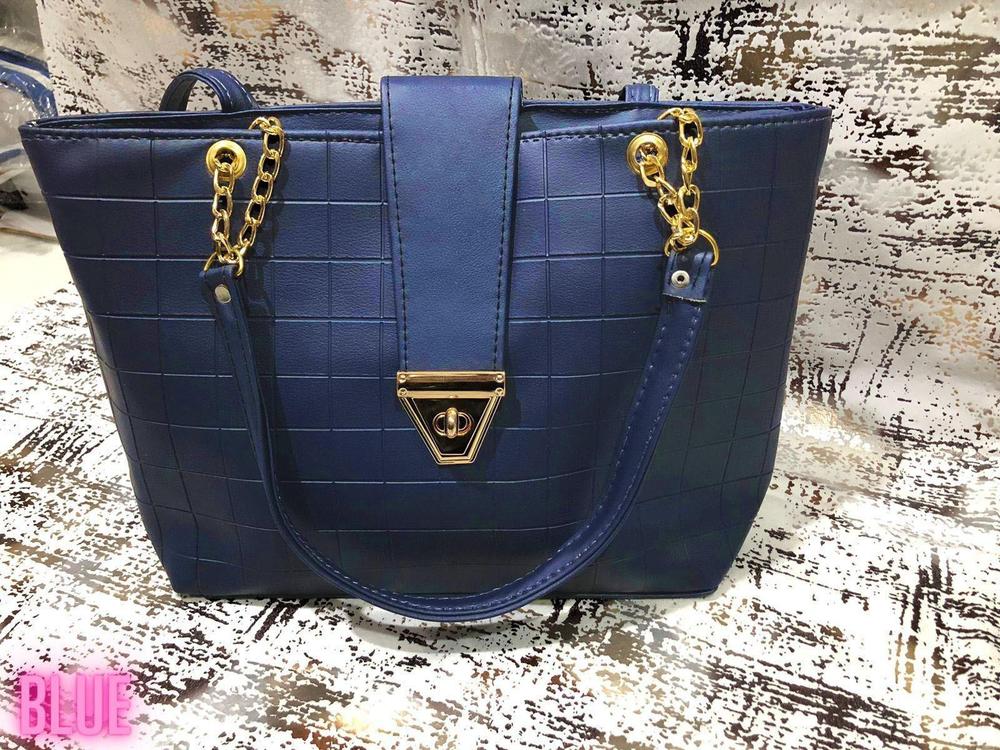 Women's PU Leather Textured Top Handle Shoulder Bag