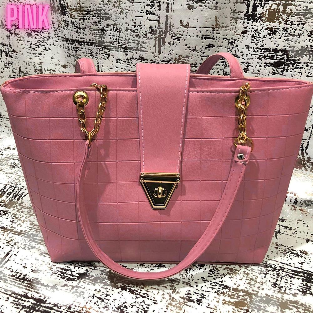 Women's PU Leather Textured Top Handle Shoulder Bag