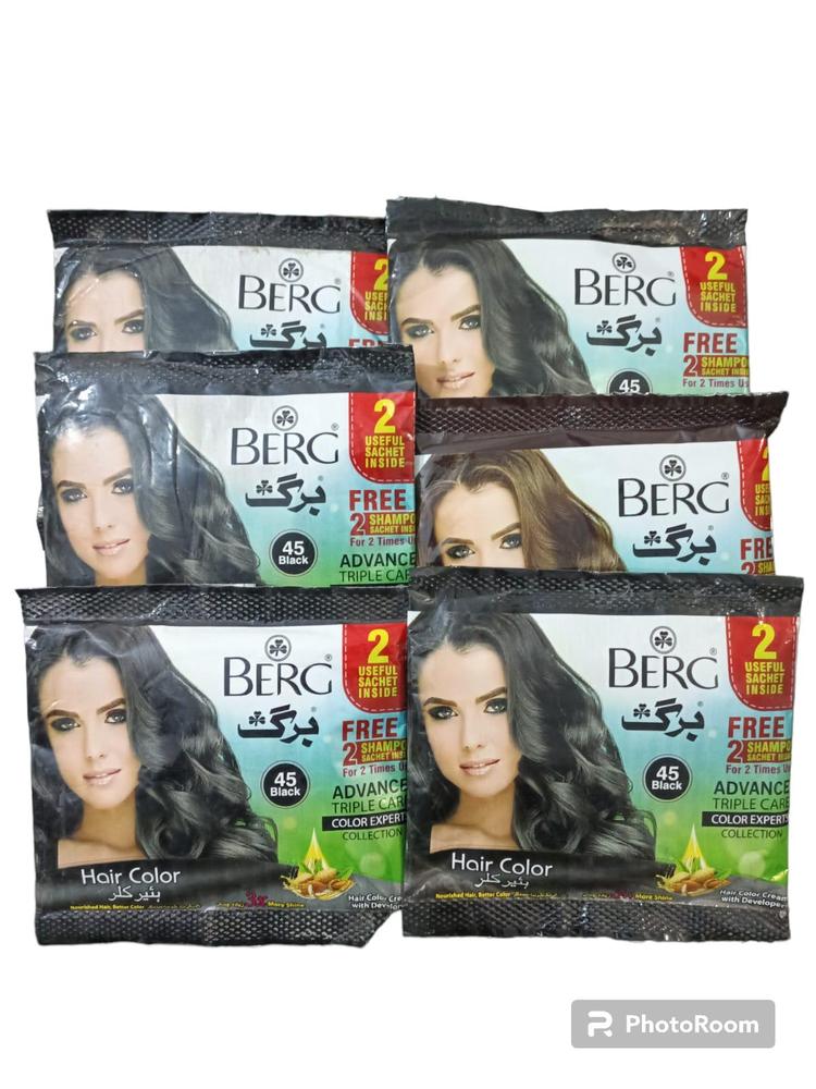 Instant Shine Hair Color - Black, Pack of 6
