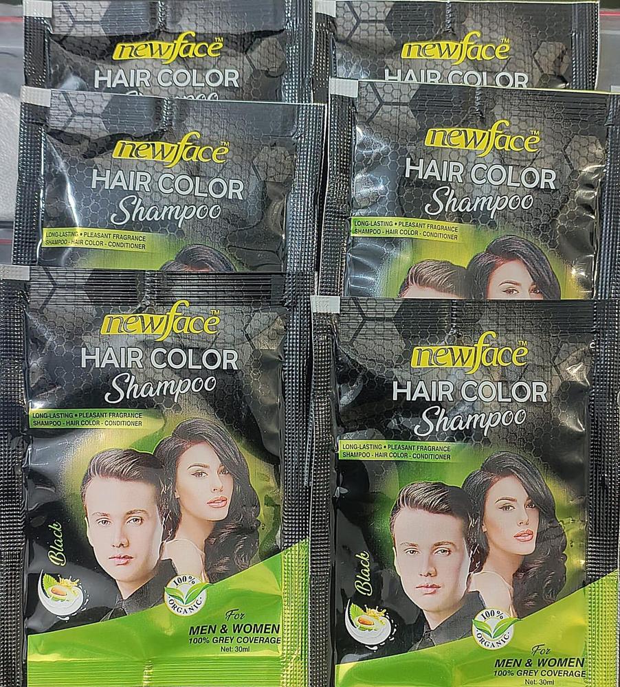 Instant Shine Hair Color Shampoo - Black, Pack Of 6