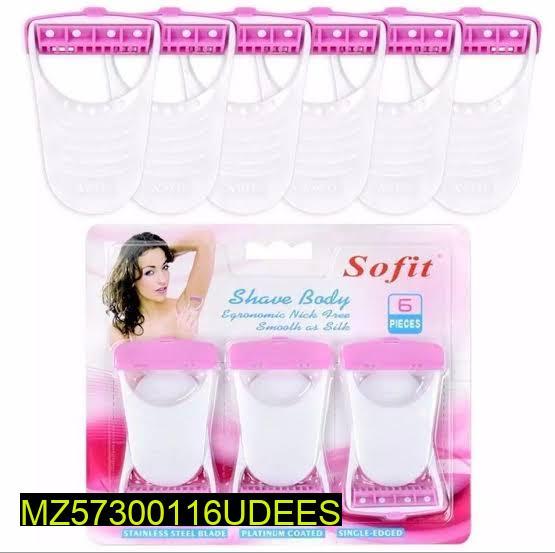 Women's Facial Hair Removal Razor, Pack Of 6