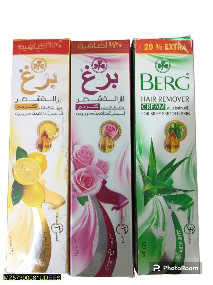 Berg Women's Hair Removing cream, Pack of 3 (120g)