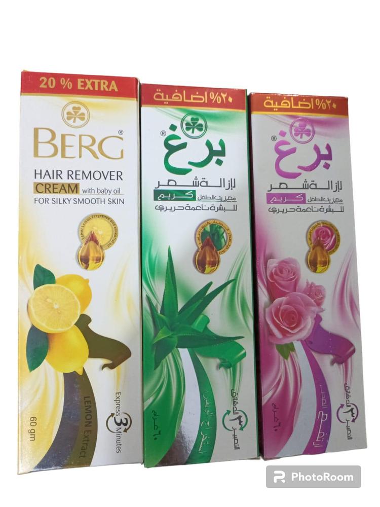 Berg Women's Hair Removing cream, Pack of 3 (60g)