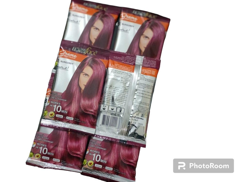 Hair Color, Burgundy, Pack Of 6