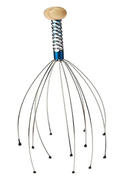 3 Pcs Metal Scalp Massager Shampoo Brush for Anti-Hair Fall