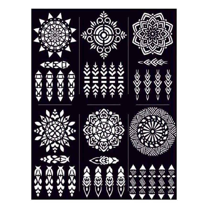 1 Pcs Mehndi Sticker - Easy Application Body Art