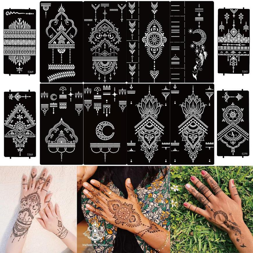 Mehndi Sticker Plastic Easy Apply Wedding Festival Use view 2