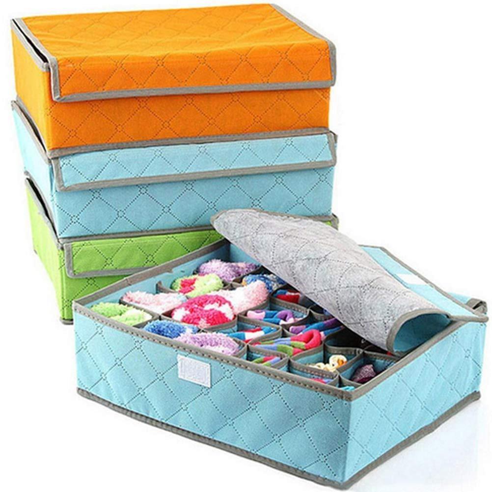 24 Pocket Socks Organizer Box, Pack Of 2