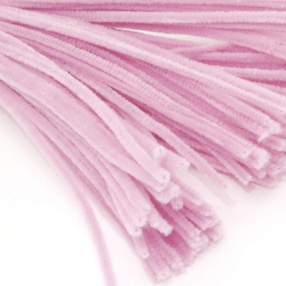 Light Pink Pipe Cleaner Velvet Sticks, Pack Of 50