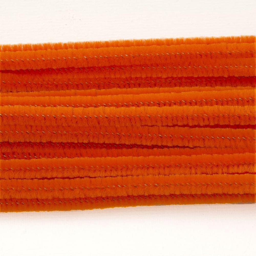 Orange Pipe Cleaner Velvet Sticks,Pack Of 50