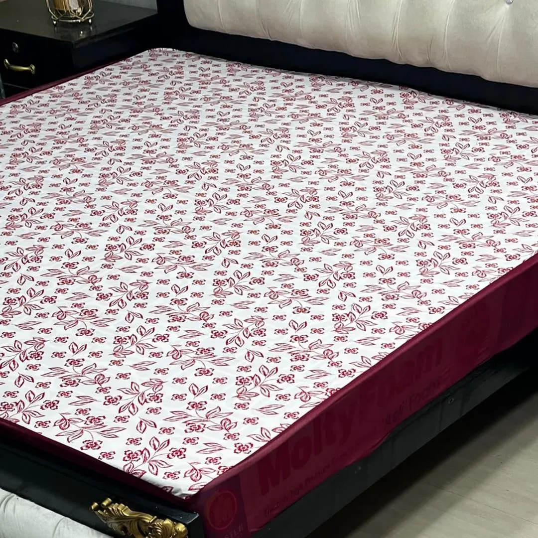 Cotton Printed Double Bed Mattress Cover