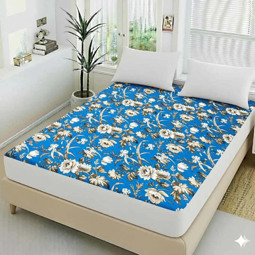 Cotton Printed Double Bed Mattress Cover