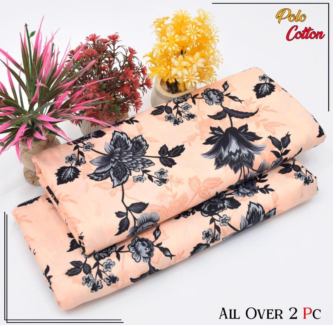 2 Pcs Women's Unstitched Printed Suit