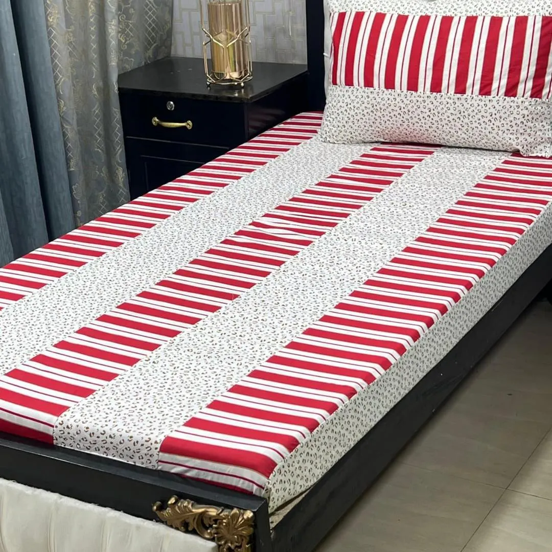 2 Pcs Cotton Patchwork Single Bedsheet