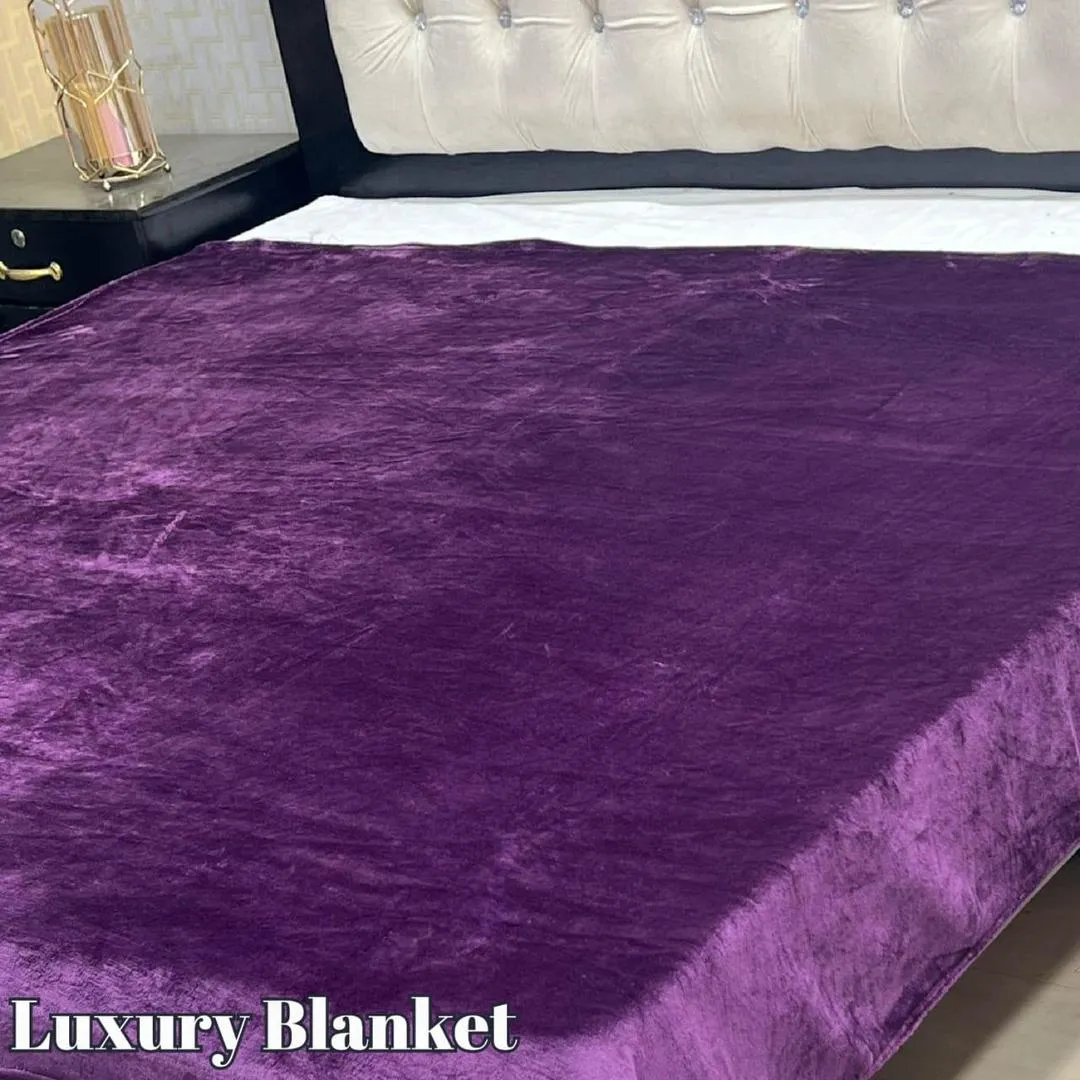 Fleece Plain Double Bed Blanket